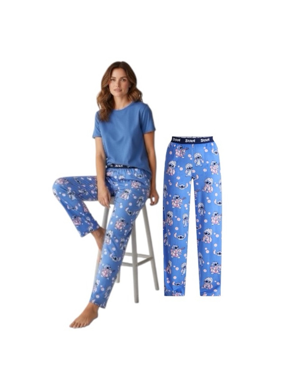 Disney Stitch Blue Character Pajama Pants